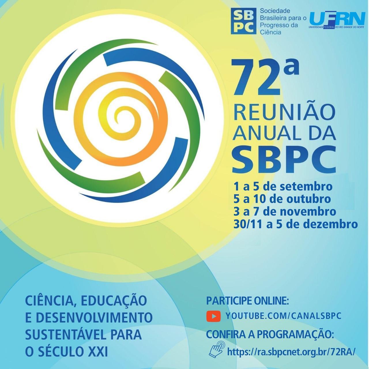 SBPC realiza 72ª Reunião Anual pela internet - WSCOM